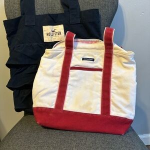 Abercrombie & Fitch Tote Bag with Red and White Design